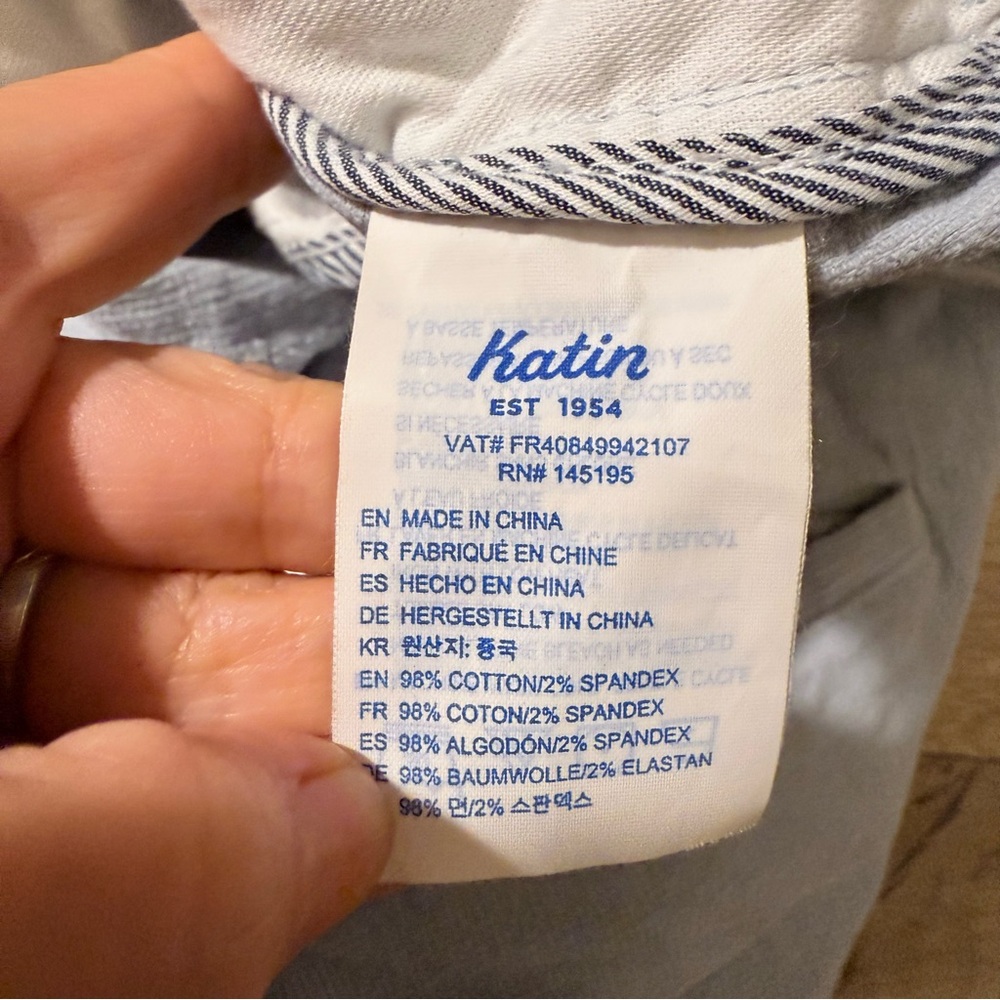 Katin Light Muted Blue Corduroy Pullon Shorts Surf Vintage Retro Aesthetic L - Picture 7 of 10